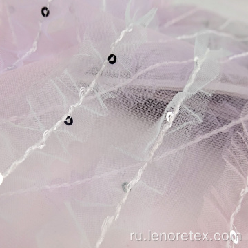 Lurex металлические поли Paillettes блестки сетки вышивальная ткань